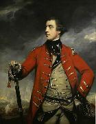 Sir Joshua Reynolds Oil on canvas portrait of British General John Burgoyne. oil painting on canvas